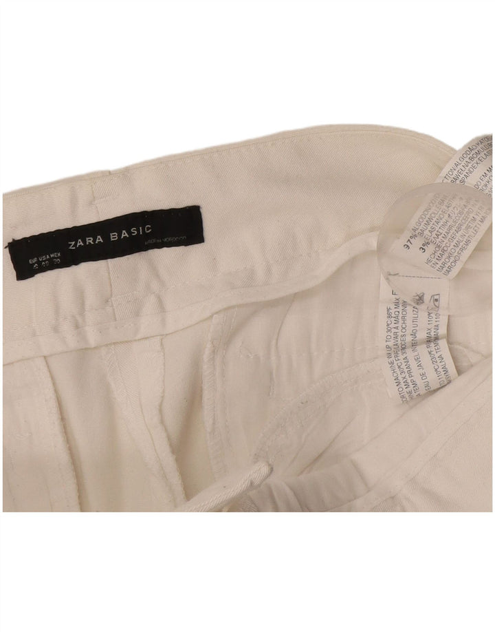 Pantaloncini chino da donna Zara EU 40 medi W30 cotone bianco