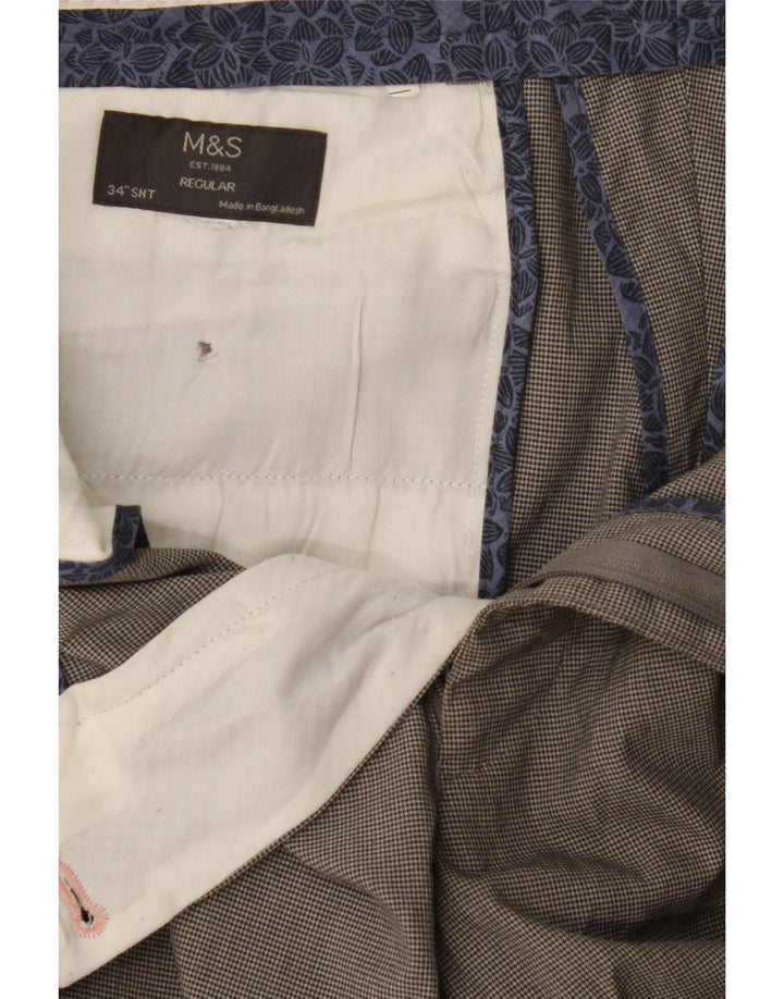 Pantaloni da abito con pegging da uomo Marks & Spencer W34 L29 Grigi