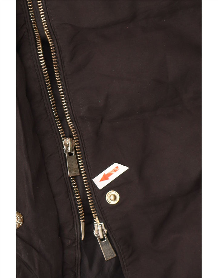 Cappotto imbottito con cappuccio da donna OASIS UK 12 medio poliestere nero