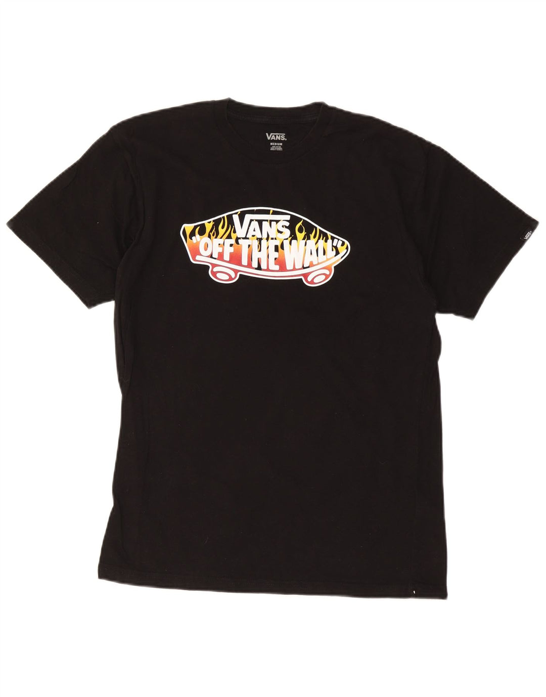 T-shirt grafica da uomo VANS Top in cotone nero medio