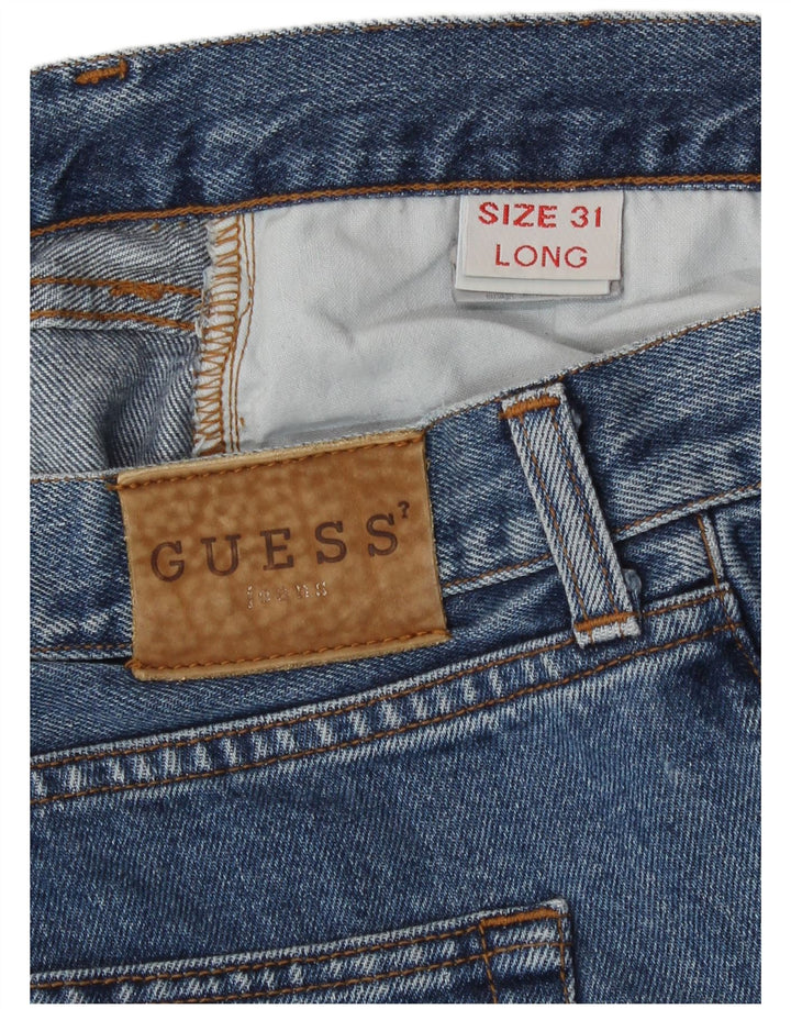 Jeans dritti da uomo Guess W31 L31 in cotone blu
