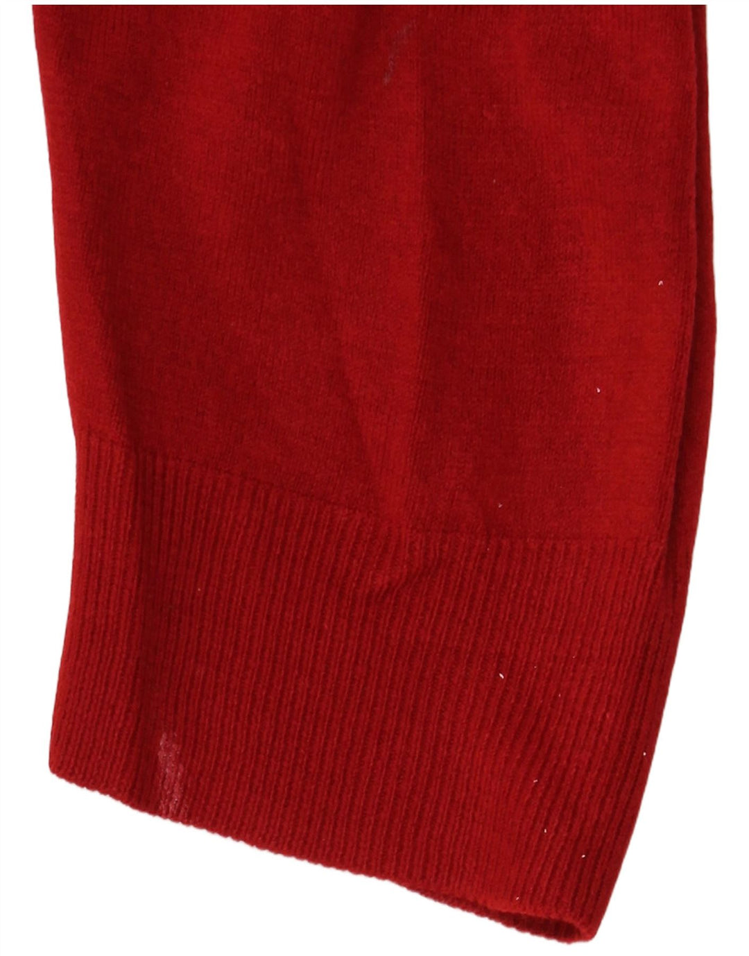 Maglione da uomo Marks & Spencer con scollo a V blu Harbour, acrilico rosso medio