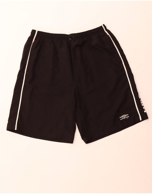Pantaloncini sportivi grafici da uomo Umbro 2XL poliestere nero