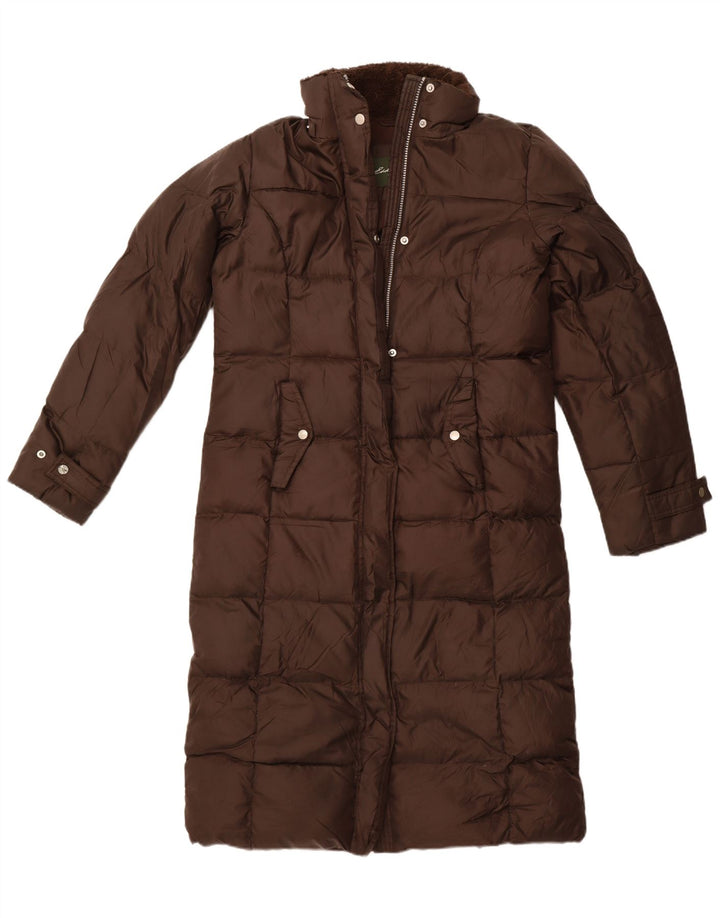 Cappotto imbottito oversize da donna Eddie Bauer UK 10 piccolo poliestere marrone