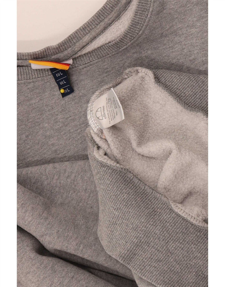 Felpa da donna Ellesse Maglione UK 16 Large Grigio Cotone