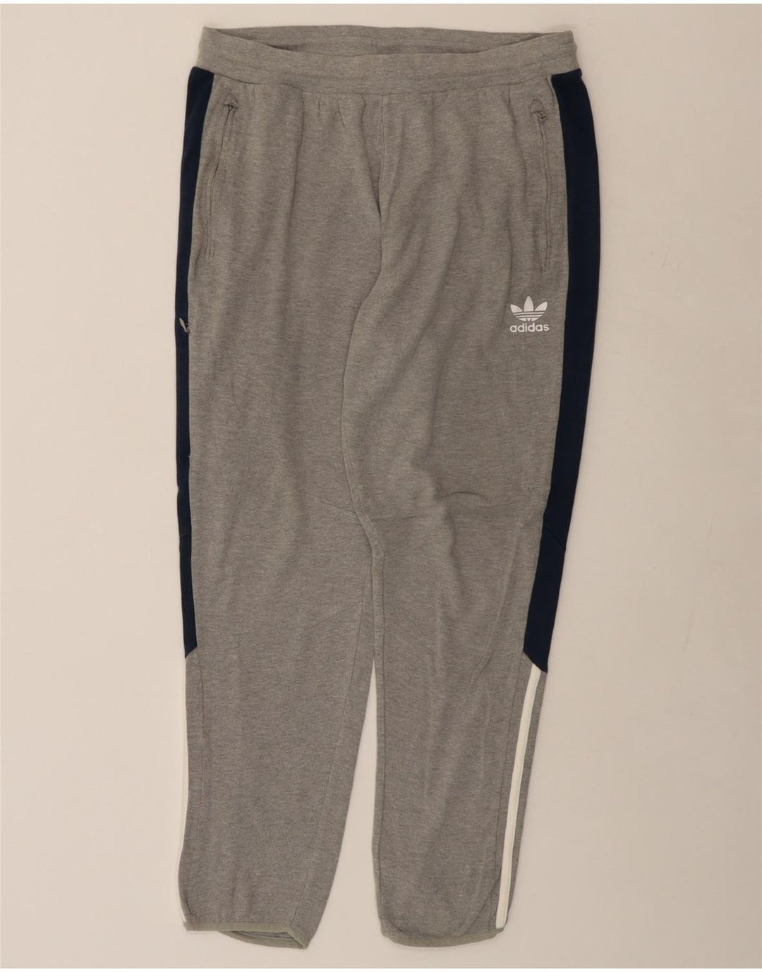 Pantaloni da tuta da uomo ADIDAS XL in cotone color block grigio