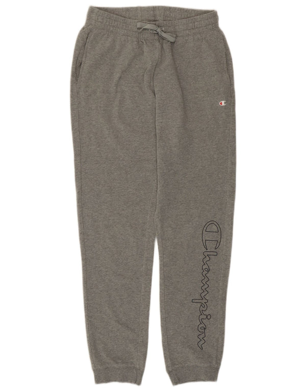 Pantaloni da tuta con grafica da donna Champion Joggers UK 10 Small Cotone grigio