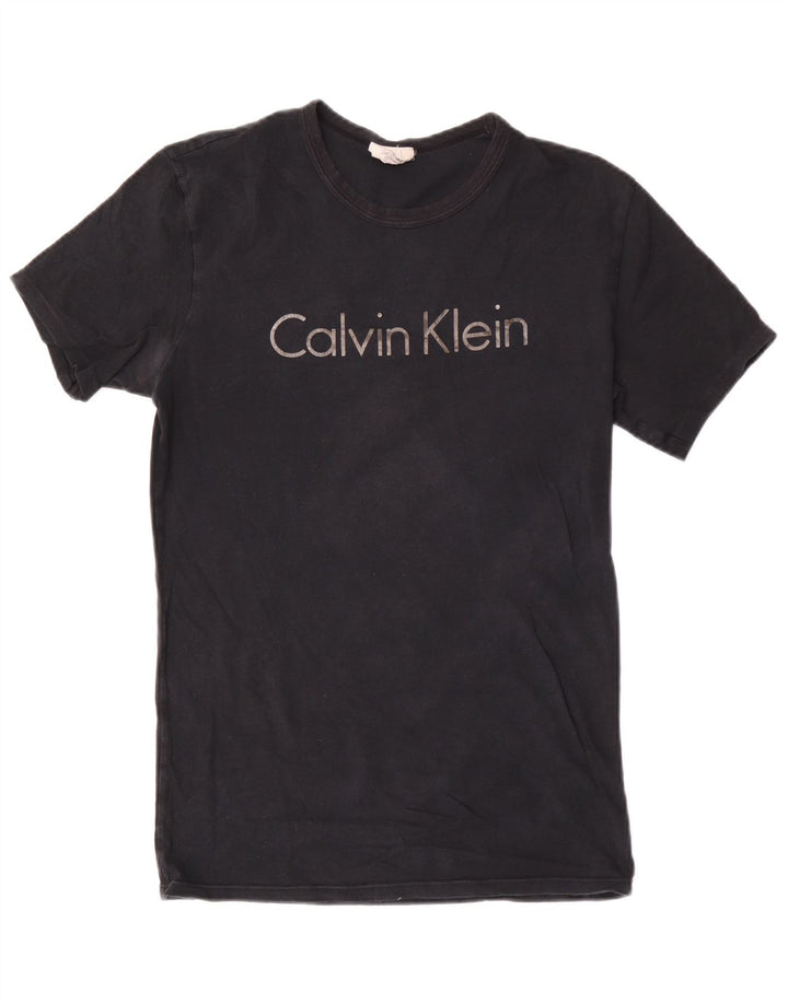 T-shirt grafica da uomo Calvin Klein Top piccola in cotone nero