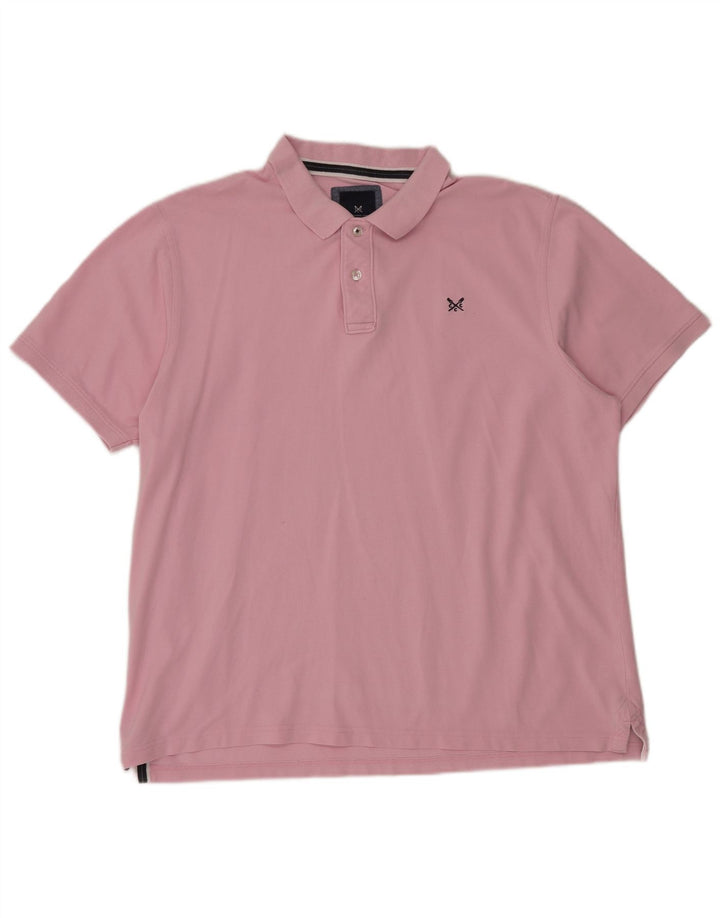 CREW CLOTHING Polo da uomo 2XL in cotone rosa