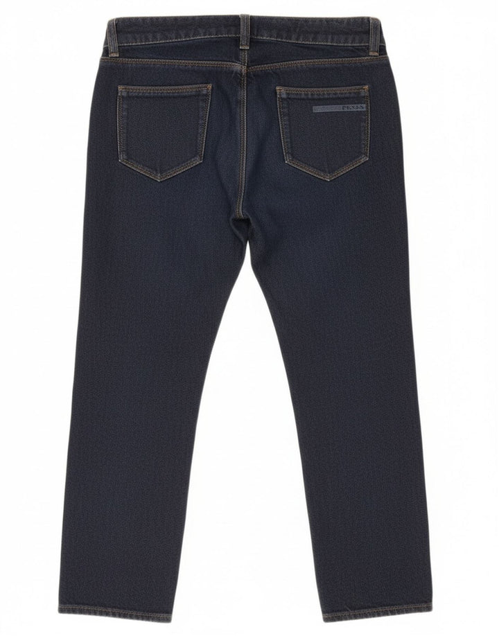 Jeans corti da donna Prada W25 L22 Blu navy