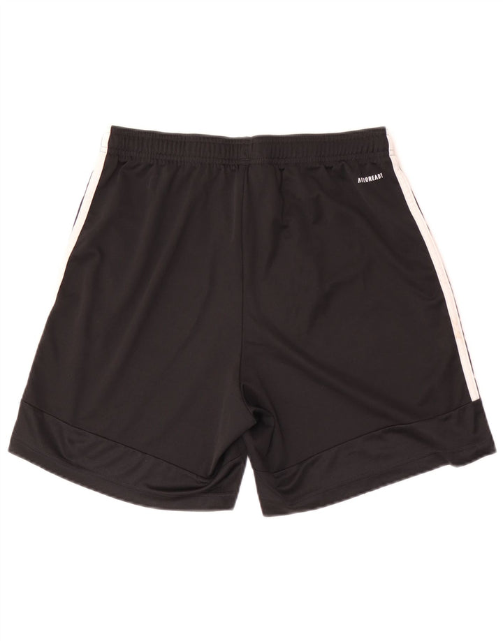 Pantaloncini sportivi regolari da uomo Adidas medi sportivi in poliestere nero