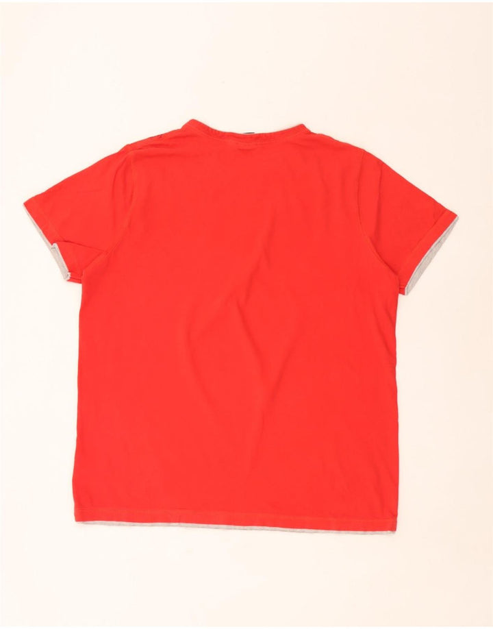 T-shirt grafica da uomo Animal Top XL in cotone rosso