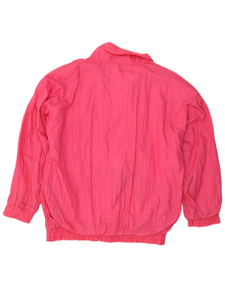 Giacca anorak da uomo vintage UK 42/44 grande nylon rosa