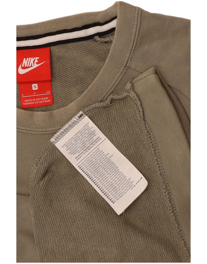 NIKE Felpa da uomo Maglione piccolo in cotone kaki