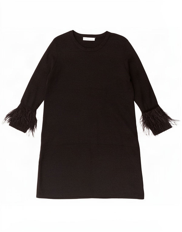 Abito maglione Zara da donna con maniche a 3/4 UK 14 medio nero
