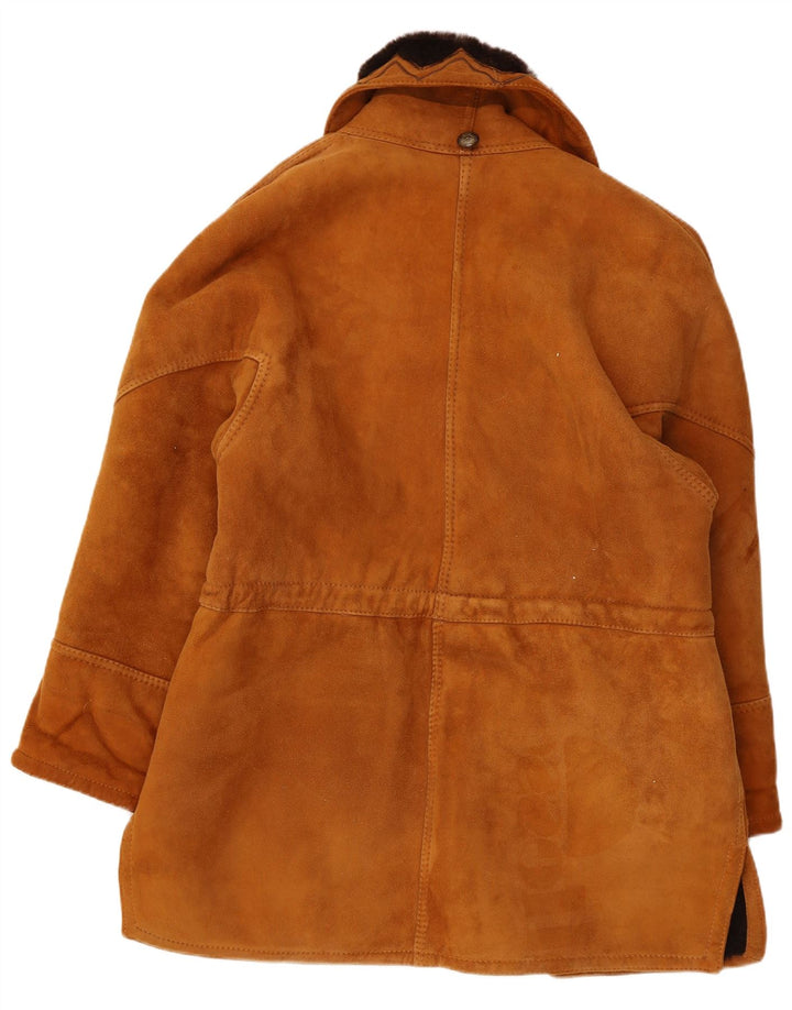 Cappotto oversize in shearling vintage da donna IT 44 Marrone medio