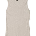 DKNY Womens Sleeveless Blouse Top UK 10 Small White