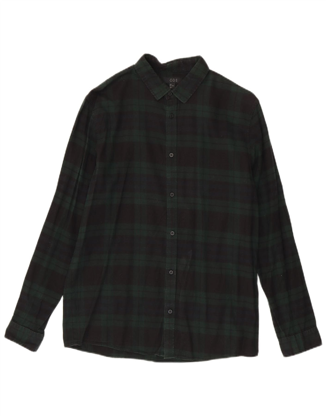 Cos Camicia in flanella da uomo in cotone scozzese piccolo verde