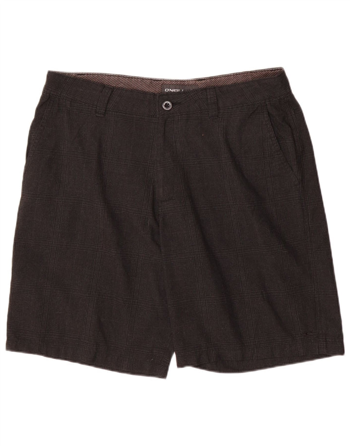 Pantaloncini chino da uomo O'NEILL W34 poliestere a quadri grigi grandi