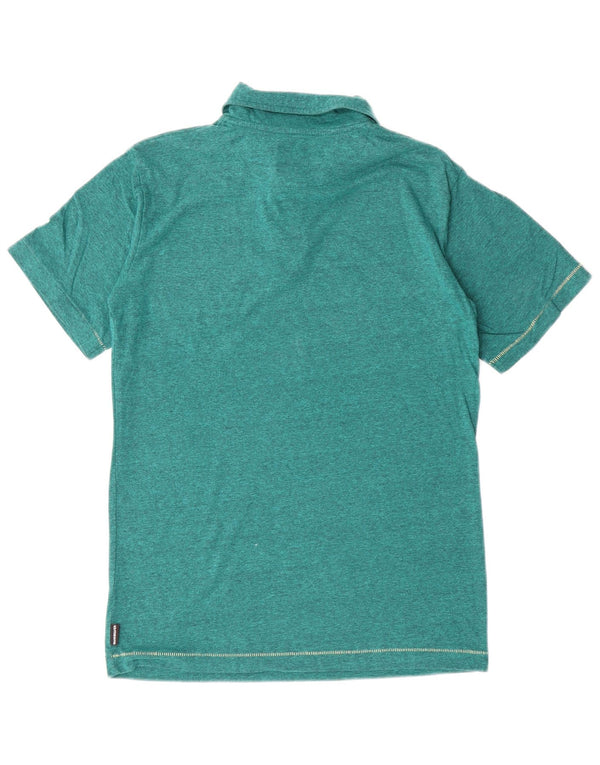 Polo Quiksilver da bambino 13-14 anni in cotone screziato verde