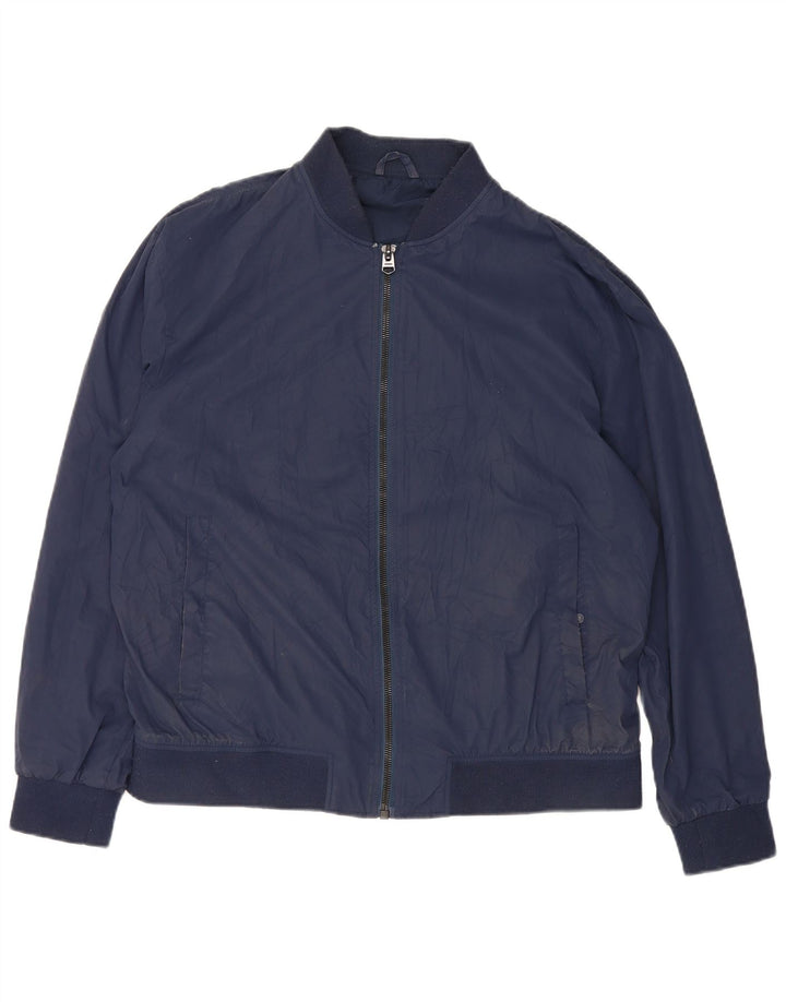 Giubbotto bomber da uomo Zara UK 42 XL poliestere blu navy