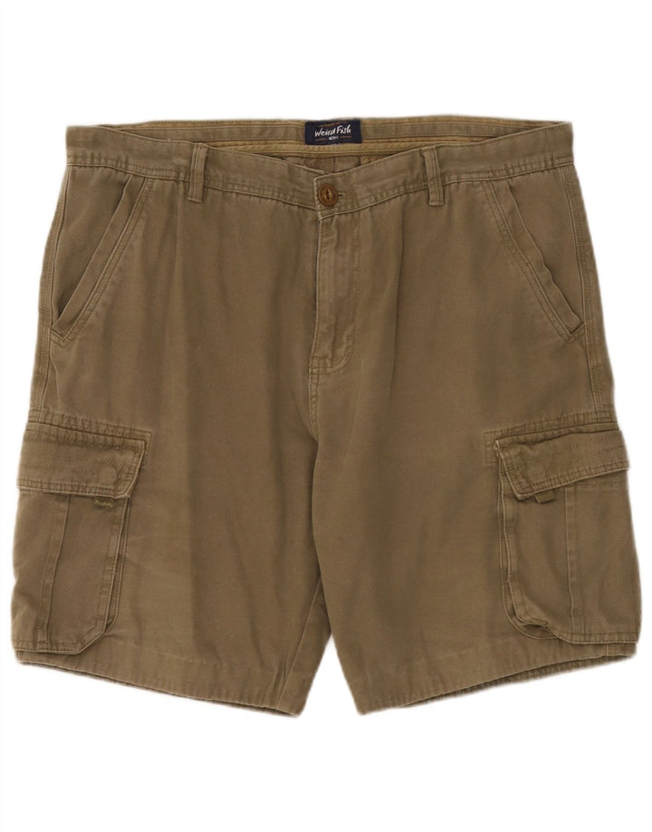 Pantaloncini cargo da uomo Weird Fish W38 XL cotone kaki