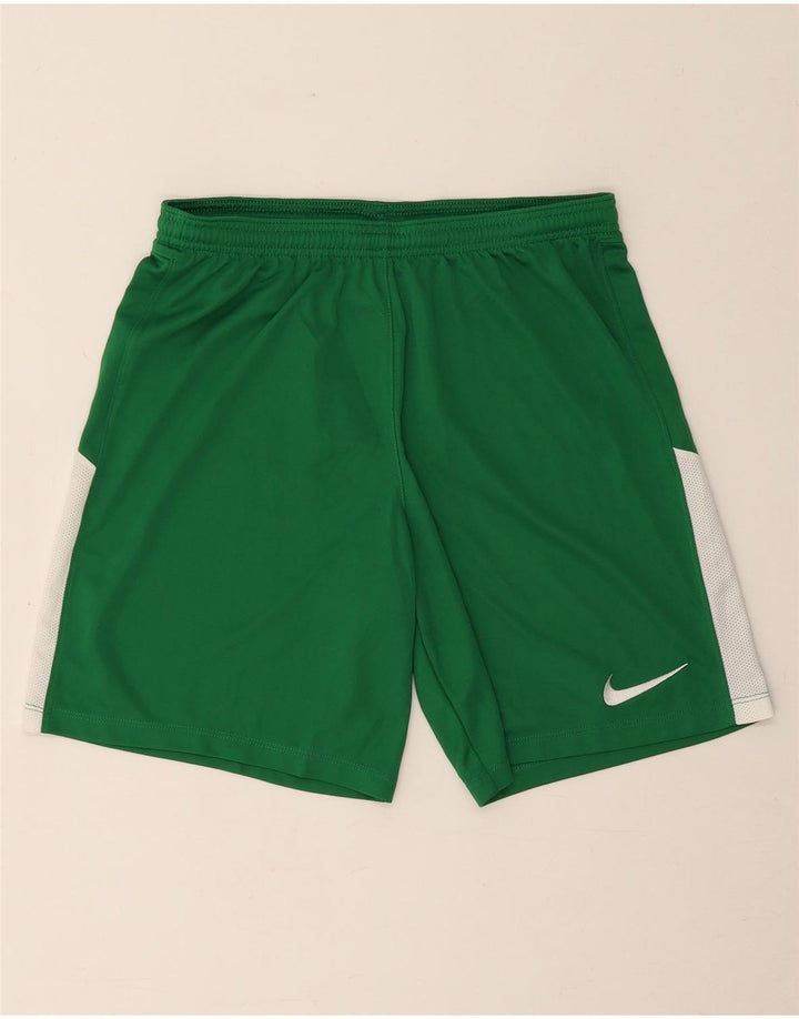 Pantaloncini sportivi Nike Dri Fit Slim da uomo in poliestere color block verde medio