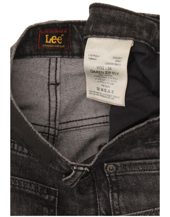 Jeans dritti da uomo Lee Daren Zip Fly W32 L34 cotone grigio