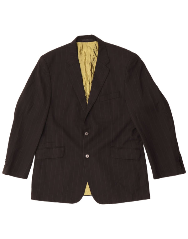 Giacca blazer da uomo a 2 bottoni Kartel UK 44 2XL poliestere gessato nero