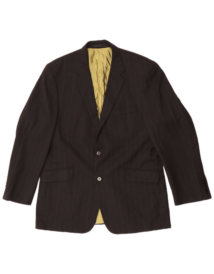 Giacca blazer da uomo a 2 bottoni Kartel UK 44 2XL poliestere gessato nero