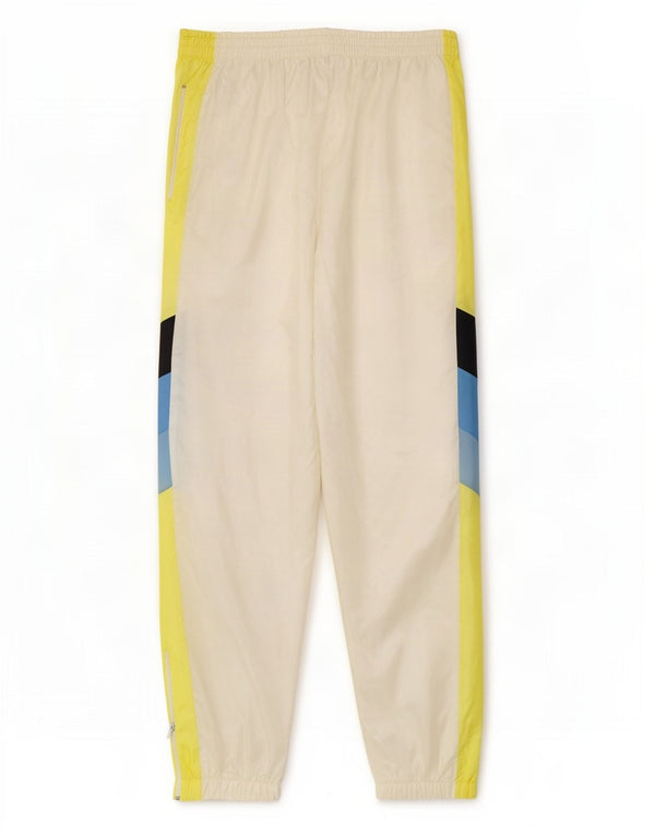 Pantaloni da tuta vintage da uomo Joggers color block bianco medio