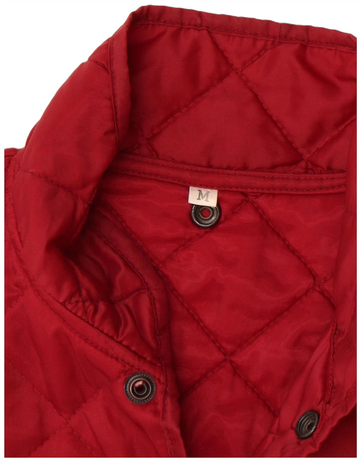 Gilet trapuntato da uomo VINTAGE UK 38 rosso medio