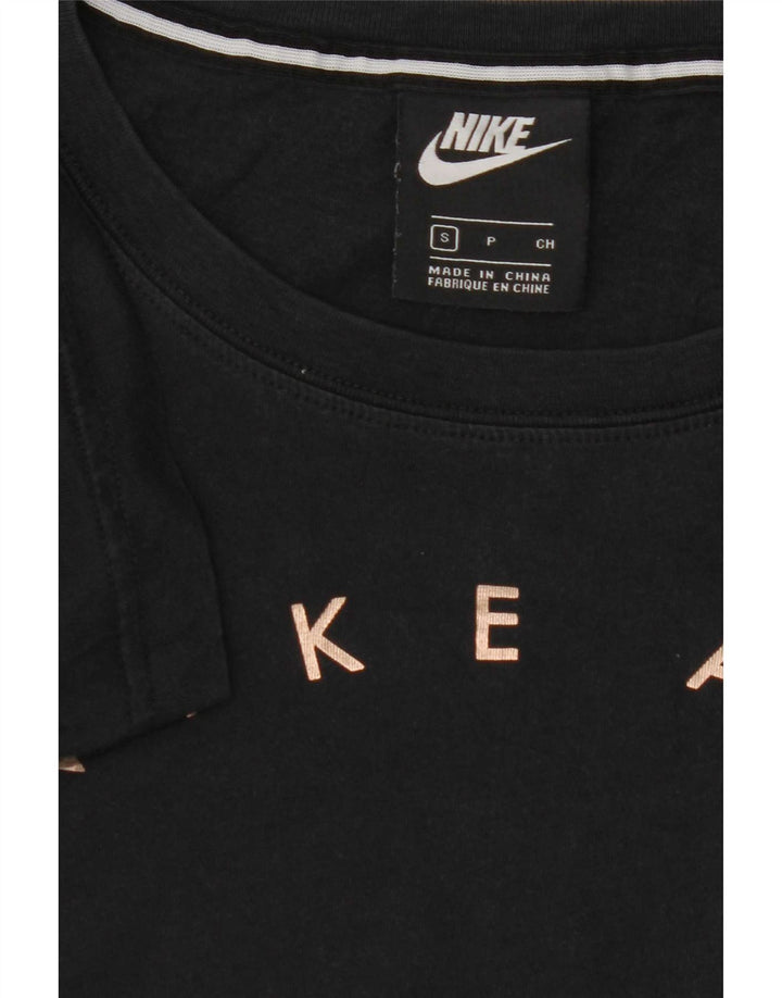 T-shirt grafica da donna Nike Top UK 10 piccola nera