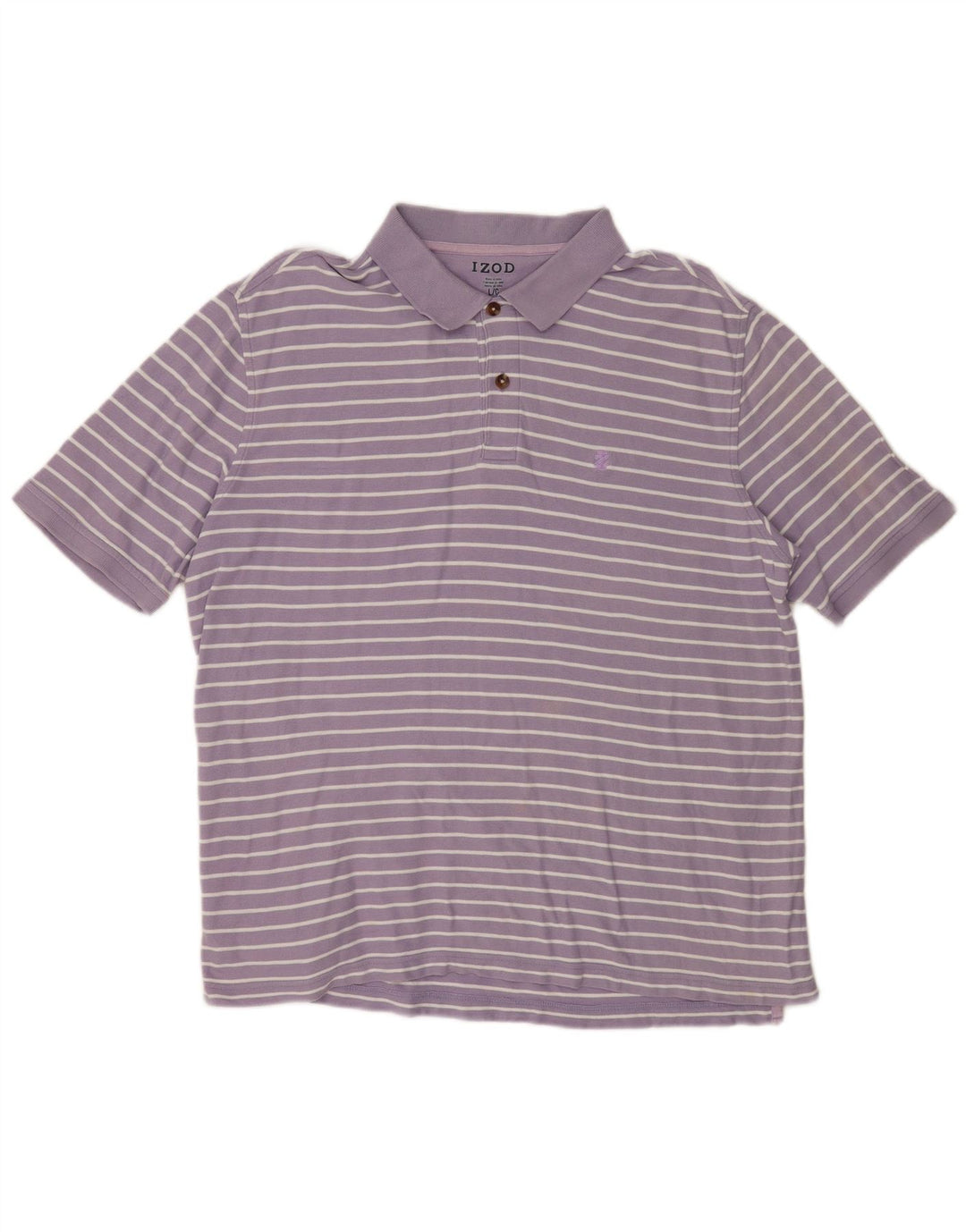 Polo da uomo Izod grande in cotone a righe viola