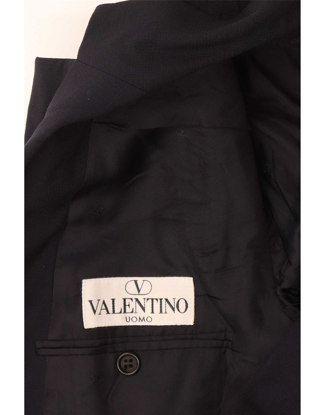 Giacca blazer da uomo a 3 bottoni Valentino UK 40 grande blu navy