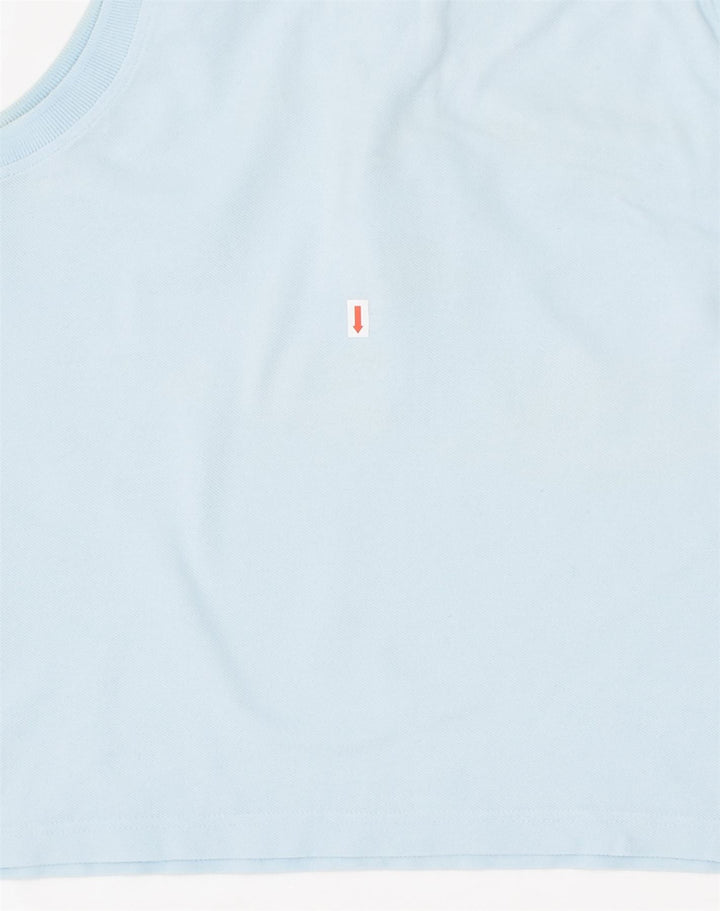 KAPPA Womens Sleeveless Polo Shirt UK 14 Medium Blue Cotton | Vintage Kappa | Thrift | Second-Hand Kappa | Used Clothing | Messina Hembry 