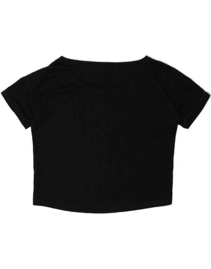 PUMA Womens Oversized Crop T-Shirt Top UK 10 Small Black Vintage Puma and Second-Hand Puma from Messina Hembry 