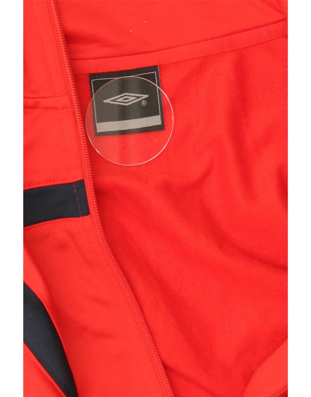 Felpa Umbro da Uomo XL con Zip, Colore Rosso a Blocchi, Poliestere