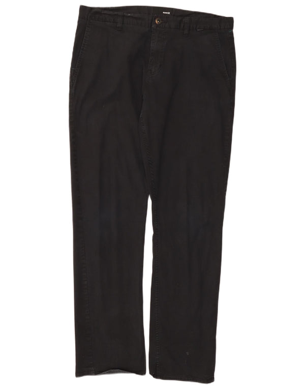 Pantaloni chino dritti da uomo Hurley W36 L32 in cotone blu navy