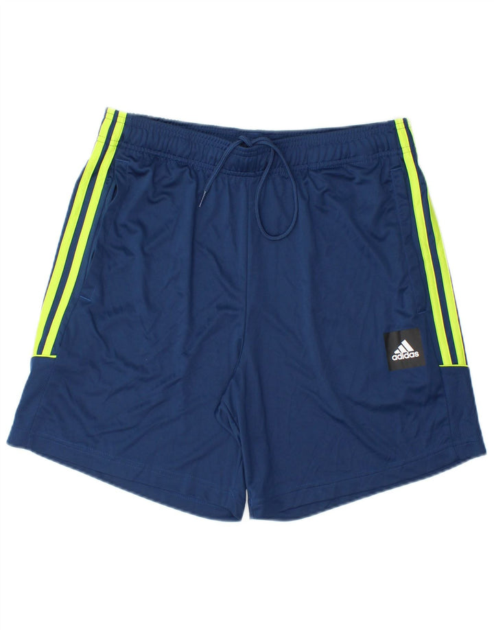 Pantaloncini sportivi Adidas Aeroready da uomo medi in poliestere blu navy