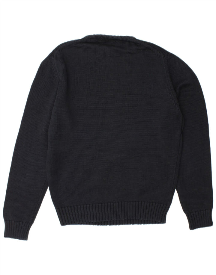 Maglione maglione girocollo da uomo Zara in cotone nero medio