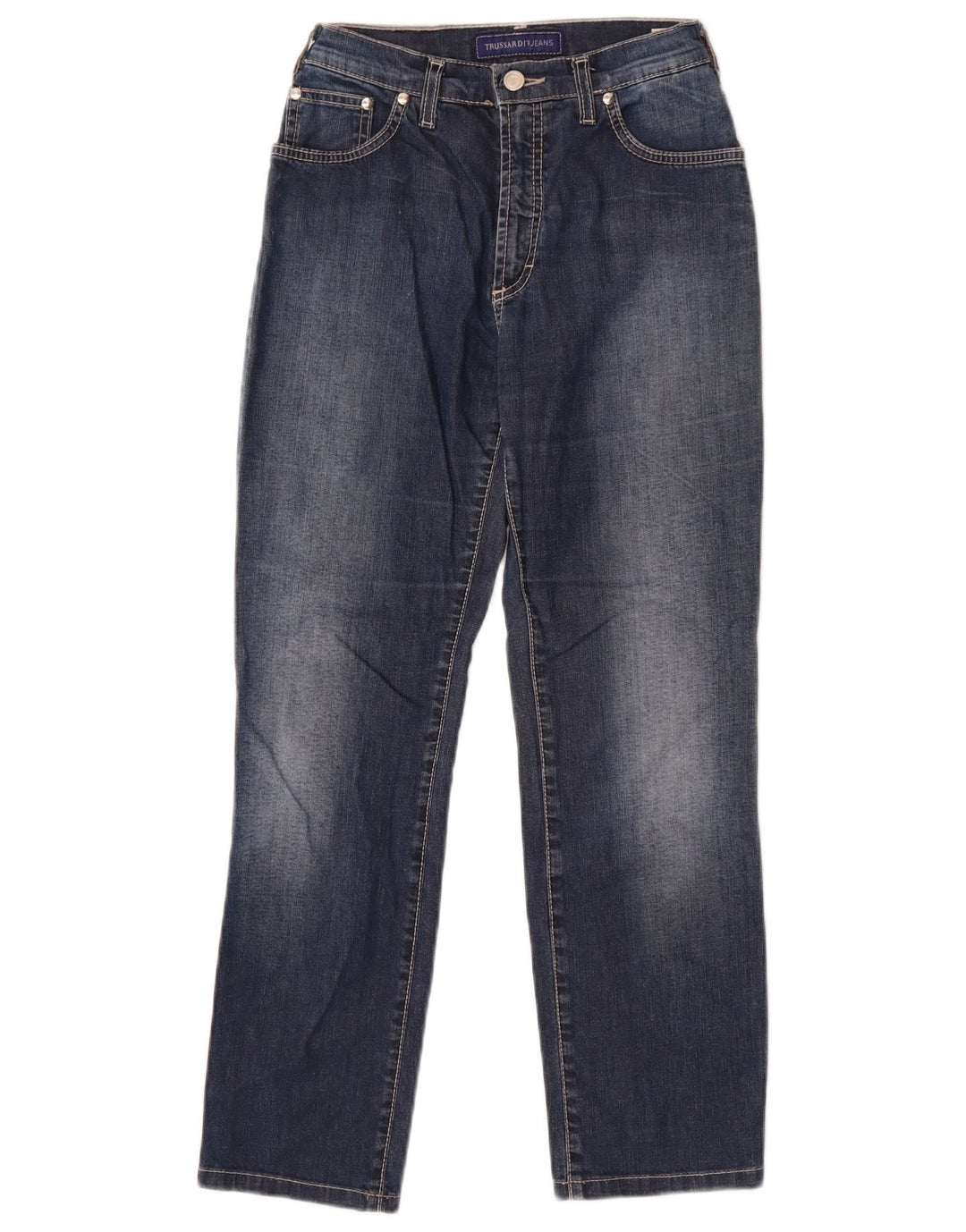 Jeans Dritti Donna Trussardi W31 L27 Blu Cotone