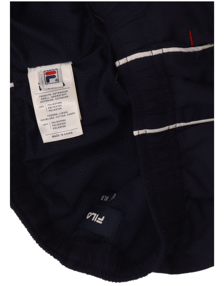 Pantaloncini sportivi grafici da ragazzo Fila 13-14 anni XL poliestere blu navy