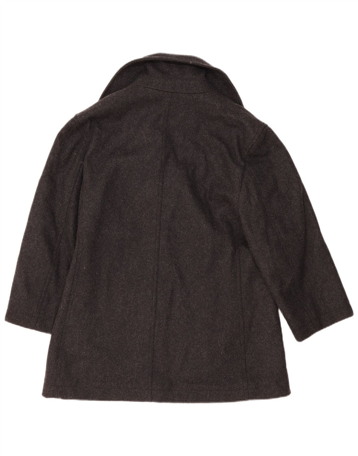 Cappotto doppiopetto da donna Calvin Klein Jeans UK 18 XL lana grigia