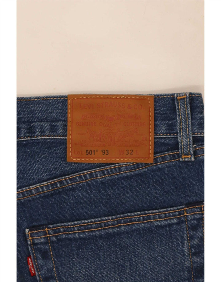 Pantaloncini di jeans Levi's 501 da uomo W32 in cotone blu medio