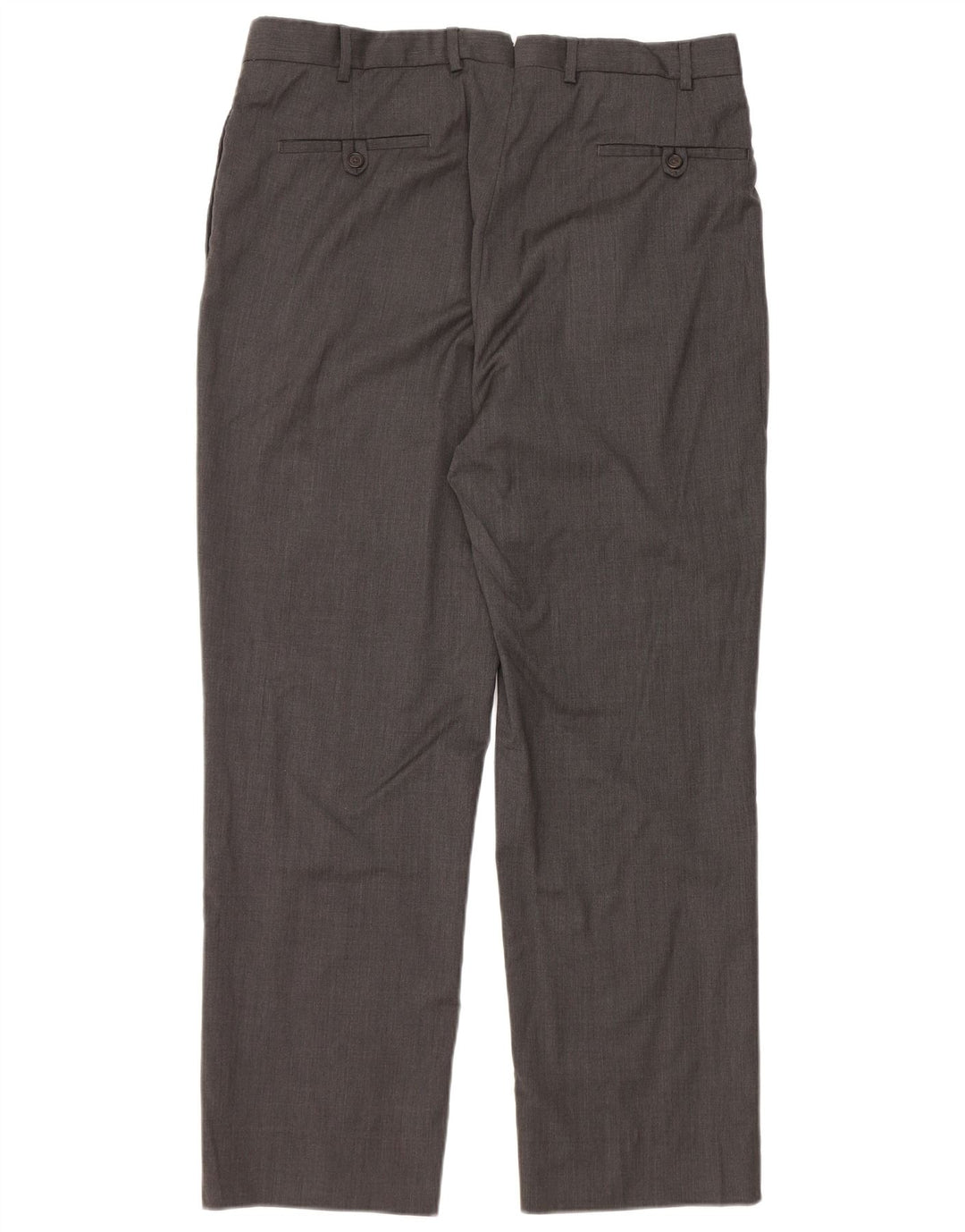 BROOKS BROTHERS Pantaloni da abito dritti da uomo W36 L30 Lana grigia