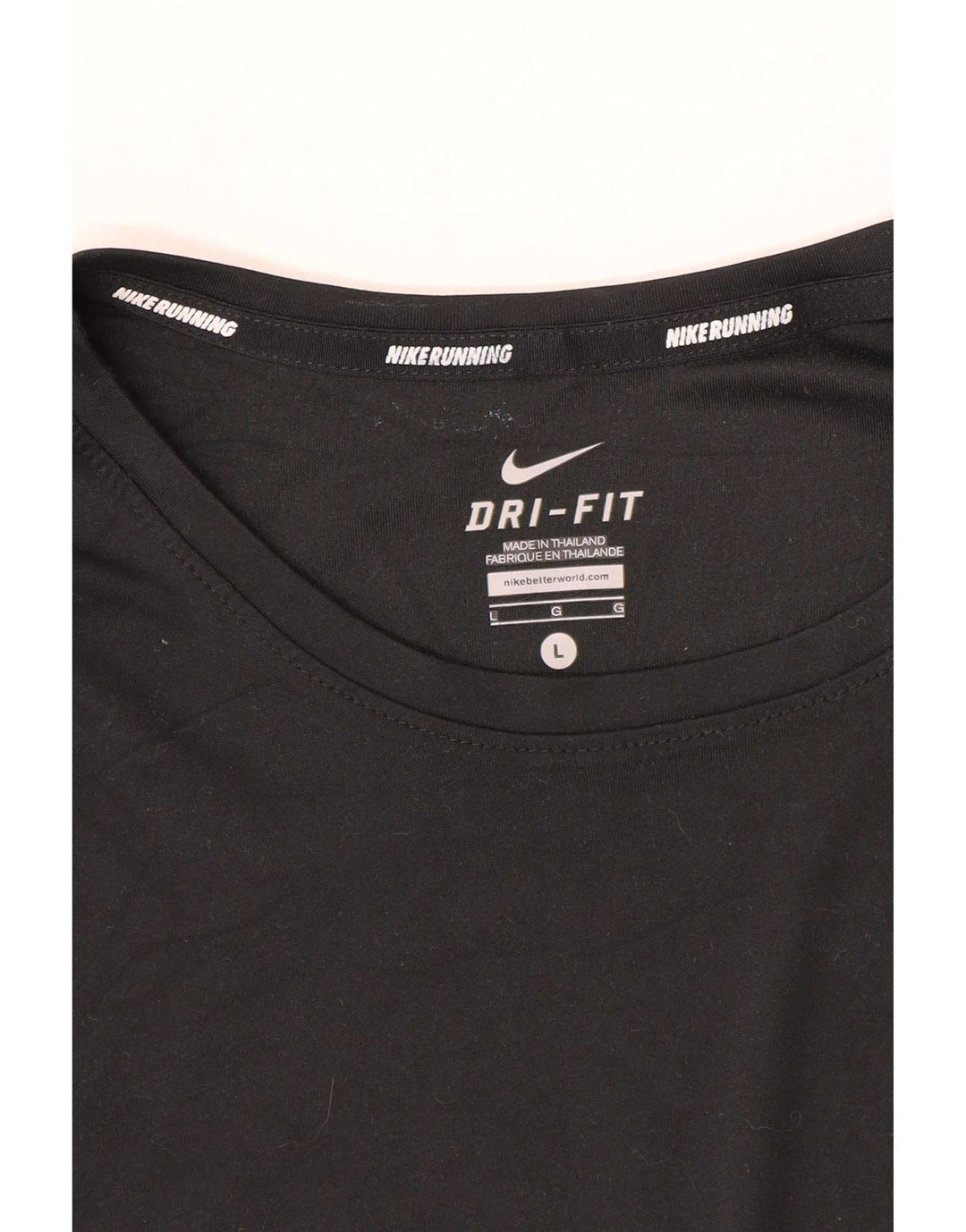 T-shirt da corsa Nike da uomo a maniche corte, taglia grande, nera