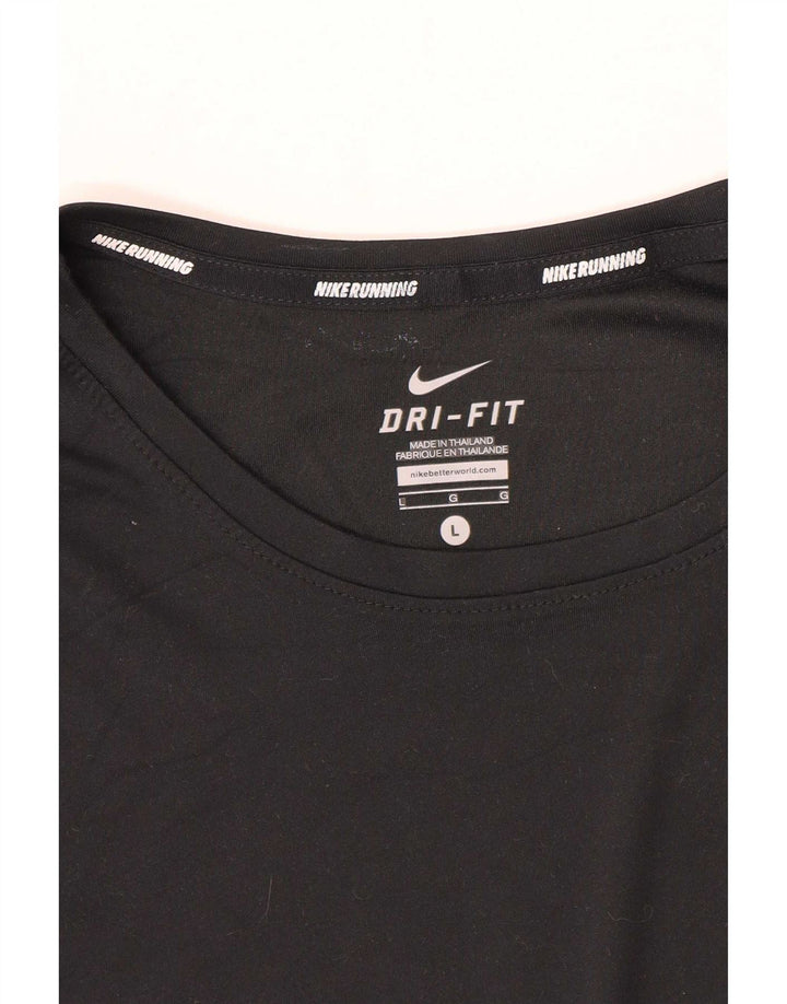 T-shirt da corsa Nike da uomo a maniche corte, taglia grande, nera