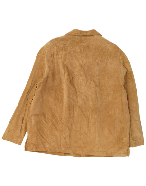 PS Giacca in pelle scamosciata da donna Company UK 16 grande in pelle marrone