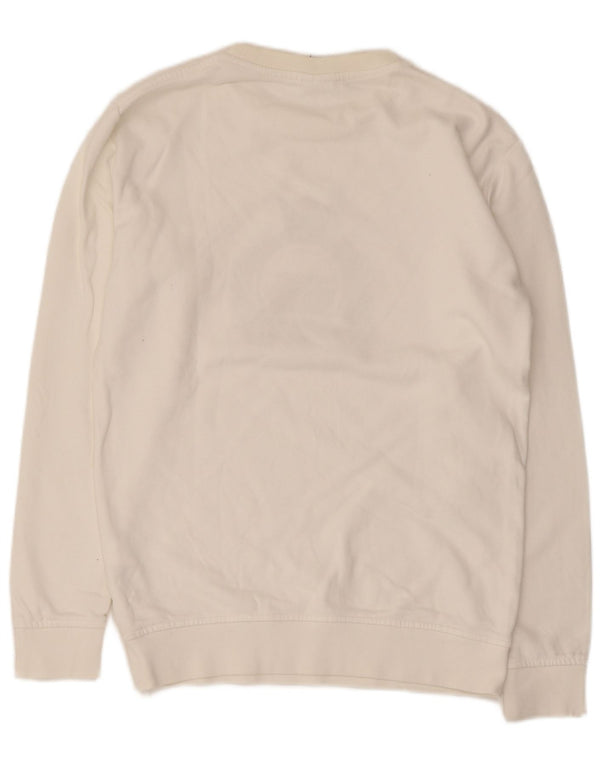 Felpa grafica da uomo Zara piccola in cotone bianco